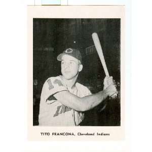  1961 Tito Francona Cleveland Indians Jay Publishing Photo 