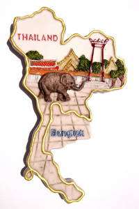 Bangkok Giant Swing,Thailand souvenir map Fridge Magnet  