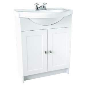   Box Fully Assembled 2 Door Vanity and Top, White, 30 Inch by 12 Inch