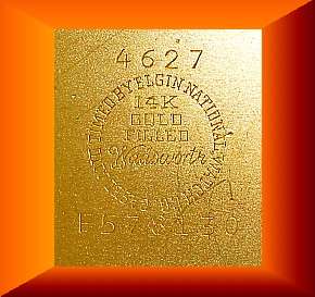   Vintage ELGIN 21 Jewel 14K GF gold mens DeCO USA BlUE Watch  
