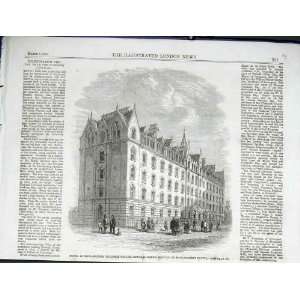   Lodging House Columbia Sq Bethnal Green Old Print 1862