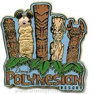 Disney Pin/WDW Polynesian Resort Free D Mickey Stitch 
