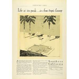  1930 Ad Southern California Tourism Hollywood Beverly Hill 