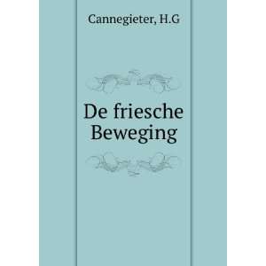  De friesche Beweging H.G Cannegieter Books