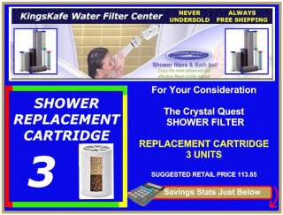 CRYSTAL QUEST SHOWER FILTER REPLACEMENT CARTRIDGES  
