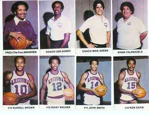 1980 1 U. of Arizona Basketball Golden Eagle Set (17)  