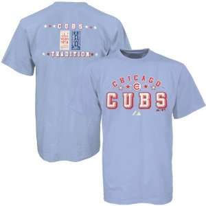   Cubs Light Blue Ticket History T shirt (Large)