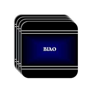 Personal Name Gift   BIAO Set of 4 Mini Mousepad Coasters (black 