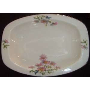  Thun 18007 Pink Daisies Oval Serving Bowl 