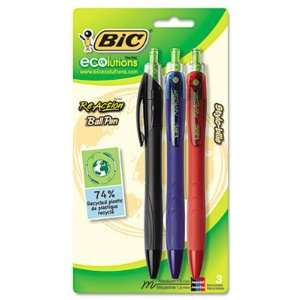 BIC CPGEP31ASST   ecoLutions Reaction Ballpoint Retractable Pen 