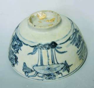 Ming Binh Thuan Swatow blue and white bowl (ducks/lotus  