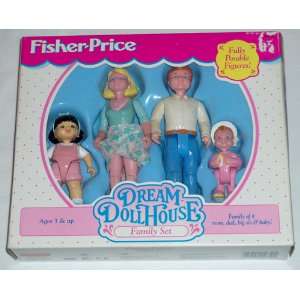  Fisher Price DREAM DOLL HOUSE Family Set (Mom, Dad, Big 