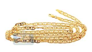 New Solid 10K Yellow Gold Mens Mariner Curb Chain Necklace 28 Inches 