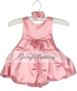 New Satin Flower Girl Party Bridesmaid Wedding Pageant Dress  
