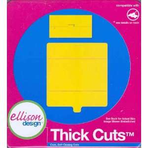  Ellison Sizzix Thick Cuts self closing gate card 2x3.88 