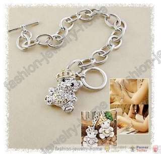 Fashion Full crystal Lovely bear Crown Bracelet Bracelets  