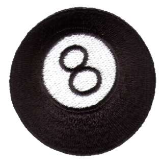 Billiards Pool 8 Ball Embroidered Iron On Patch 1120063  