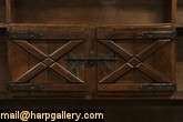 Spanish Colonial Oak and Mahogany Sideboard Cabinet  