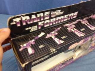 REAL VTG 80s/1984 G1 HASBRO TRANSFORMERS SHOCKWAVE COMPLETE+BOX+BOOKS 