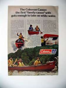 Coleman Marine RAM X Family Canoe 1978 print Ad  