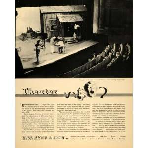  1934 Ad NW Ayer and Son Theater Performing Tobacco Road 