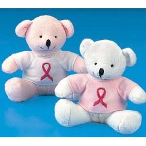  Pink Ribbon Breast Cancer Awareness Small Plush Bears 