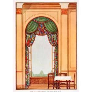   Room Curtain Interior Design Edward Thorne   Original Color Print