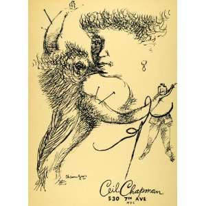  1956 Lithograph Chaim Gross Ceil Chapman Mythical Fantasy 