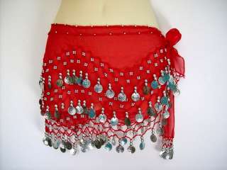 12 Belly Dance Coin Belt Hip Scarf Skirt Wholesale lot  