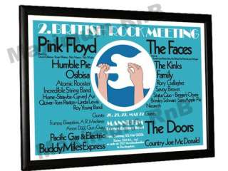 23 x 16 1972 Rock Festival Concert Poster Floyd Quo  