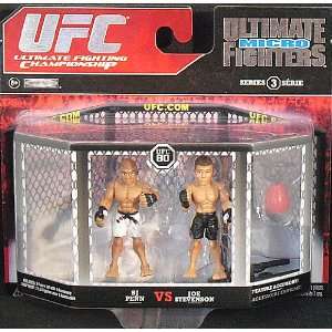  BJ PENN & JOE STEVENSON   UFC MICRO 3 UFC TOY MMA ACTION 