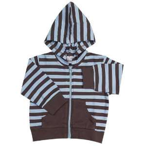   Baby Chocolate w/ blue dots hooded jacket, small 0 6 months Baby