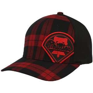   Phillies Red Black Bosco Closer Flex Fit Hat