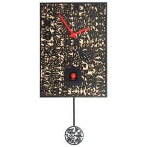  Modern Cuckoo Clock, Design, Black Filigree, Model #SNQ2 