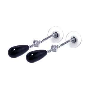  Sterling Silver Earrings Black Cz Earrings Jewelry