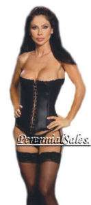   Genuine Soft Leather Corset Hook & Eye Front Pick Size 32 to 44 Plus