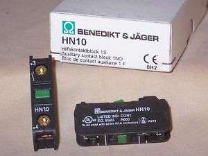 Benedikt & Jager HN10 1NO contact block (NIB)  