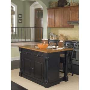  Monarch Roll Out Leg Kitchen Cart with Two Stools
