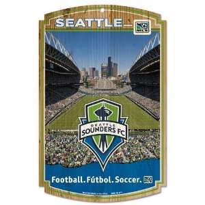  MLS Seattle Sounders Sign   Wood Style