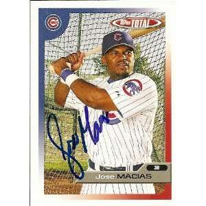   Macias Signed Chicago Cubs 2005 Topps Total Card