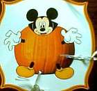 DISNEY MICKEY MOUSE WOODEN PUMPKIN PUSH INS NWT
