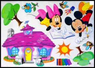 DISNEYs MICKEY & MINNIE MOUSE Removable Wall Stickers Decals Nursery 