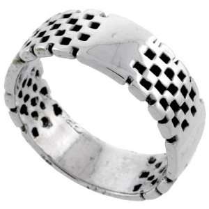   Checkerboard Ring Band (Available in Sizes 5 to 13) size 11.5 Jewelry