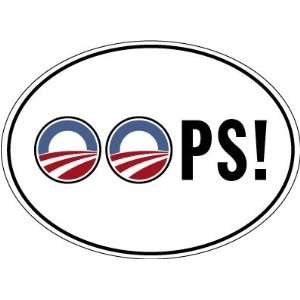  OOPS Oval Bumper Sticker Automotive