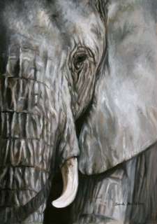 AFRICAN ELEPHANT SARAH STRIBBLING Original Oil Painting  