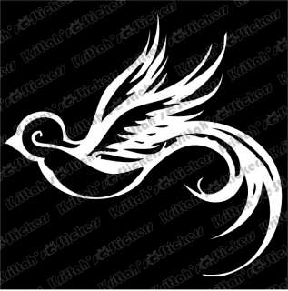 SPARROW #1 Vinyl Decal 3x3 car wall sticker tribal bird tattoo design 