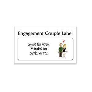  Engagement Couple Label