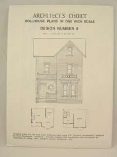 Dollhouse Plans Design #4 Architects Choice 112 Scale  