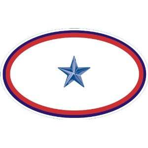 United States Army One Blue Star Service Banner Oval Decal Sticker 3.8 