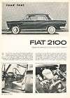 1960 Fiat 2100 Sedan Original Road Test Article